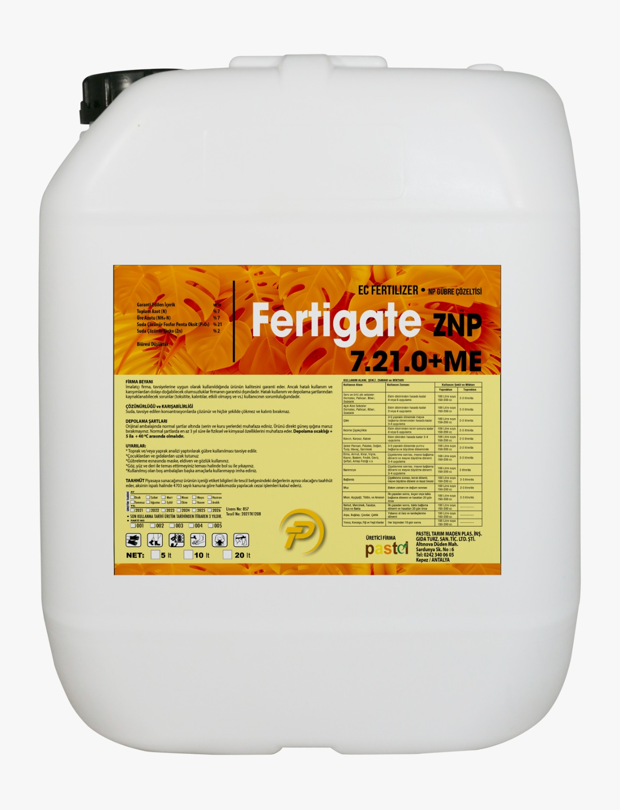 FERTİ 7.21.0 ZNP 20LT